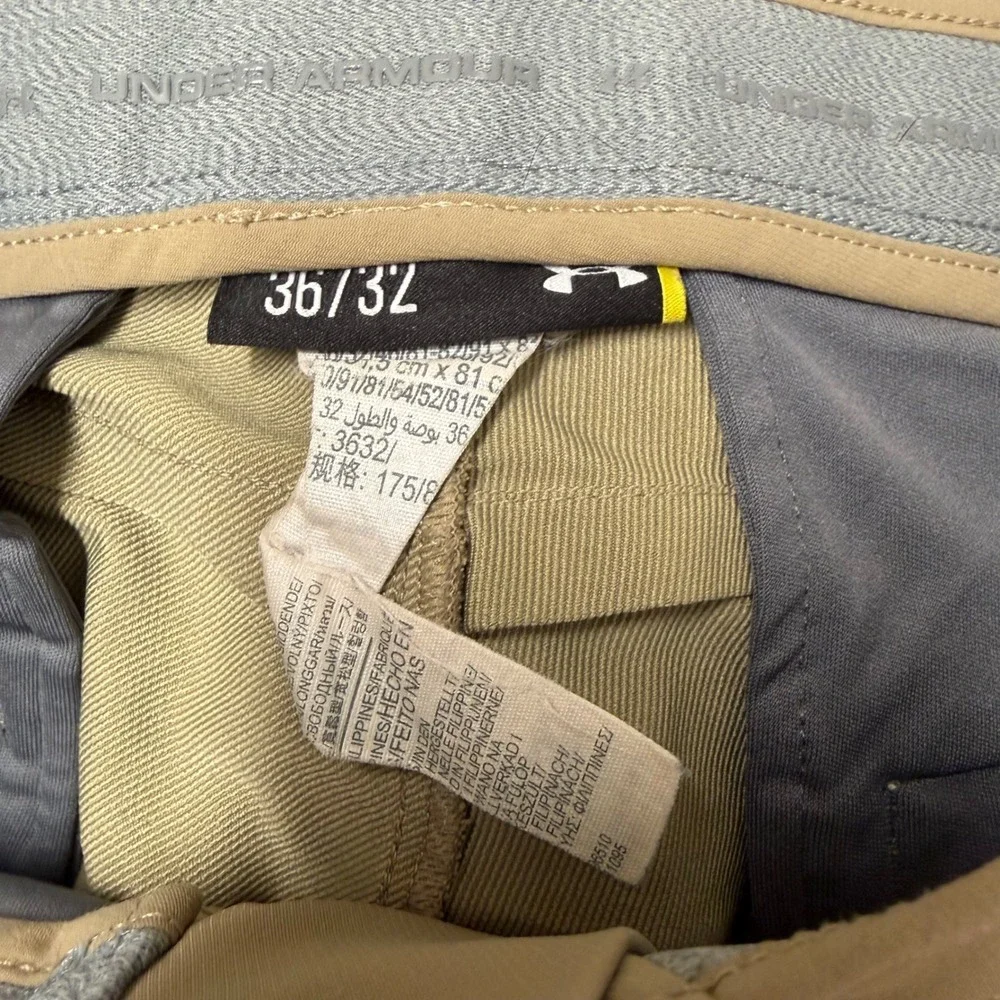 Under Armour Mens Performance Golf Chino Pants 34x32 Khaki Stretch Techwear Gorp